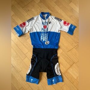 Hincaipe Blue and White Cycling Suit Medium
